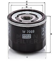 W 7069 Mann-Filter ÖLfilter FüR Honda, Ssangyong