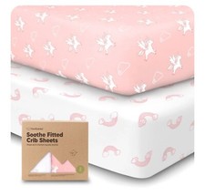 KeaBabies 2-Pack Organic Crib Sheets for Boys Girls Jersey Fitted Baby Crib B22