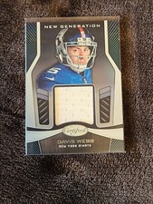 Davis Webb 2017 Panini Certified New Generation Rookie Patch RC