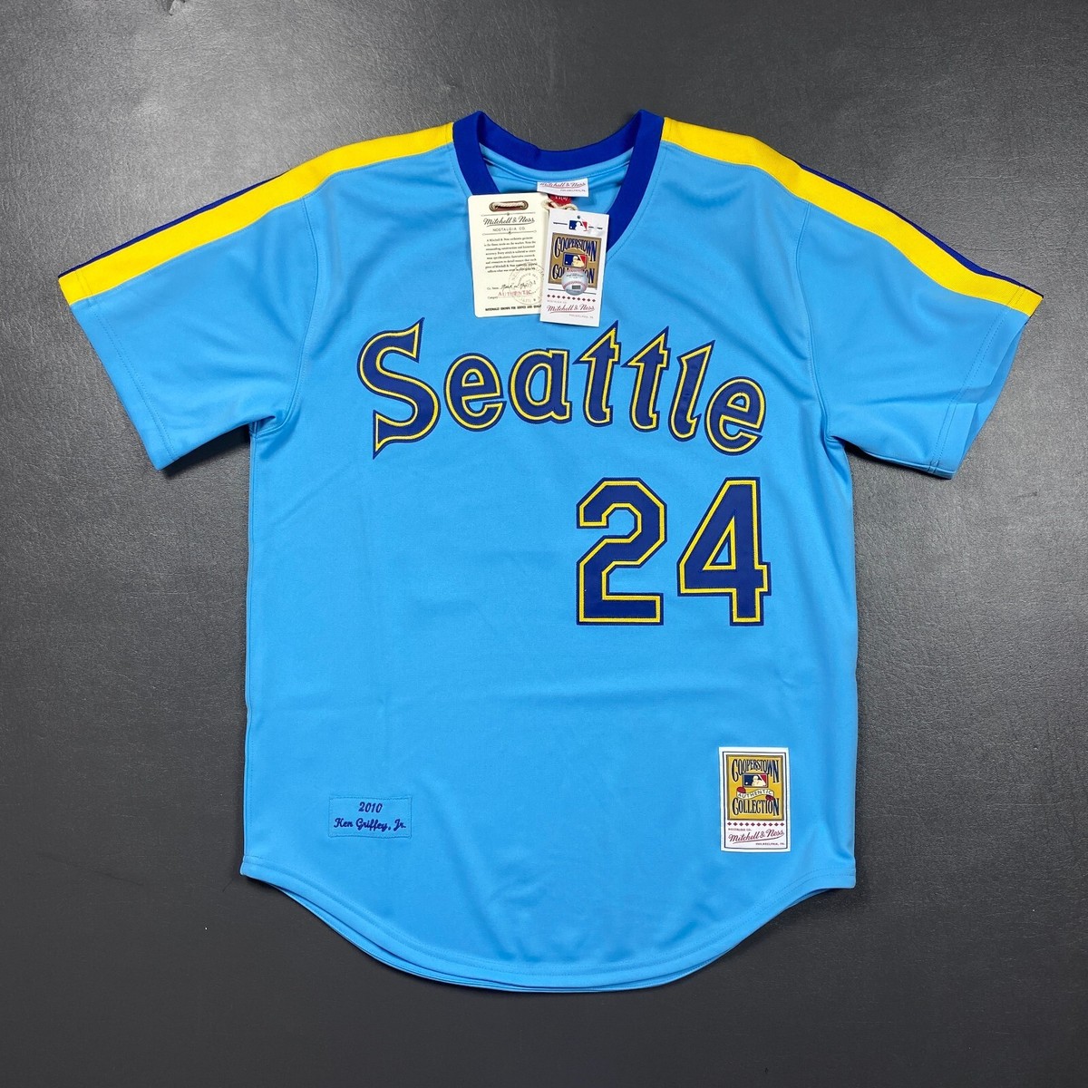 100% Authentic Ken Griffey Jr Mitchell & Ness 2010 Mariners Jersey
