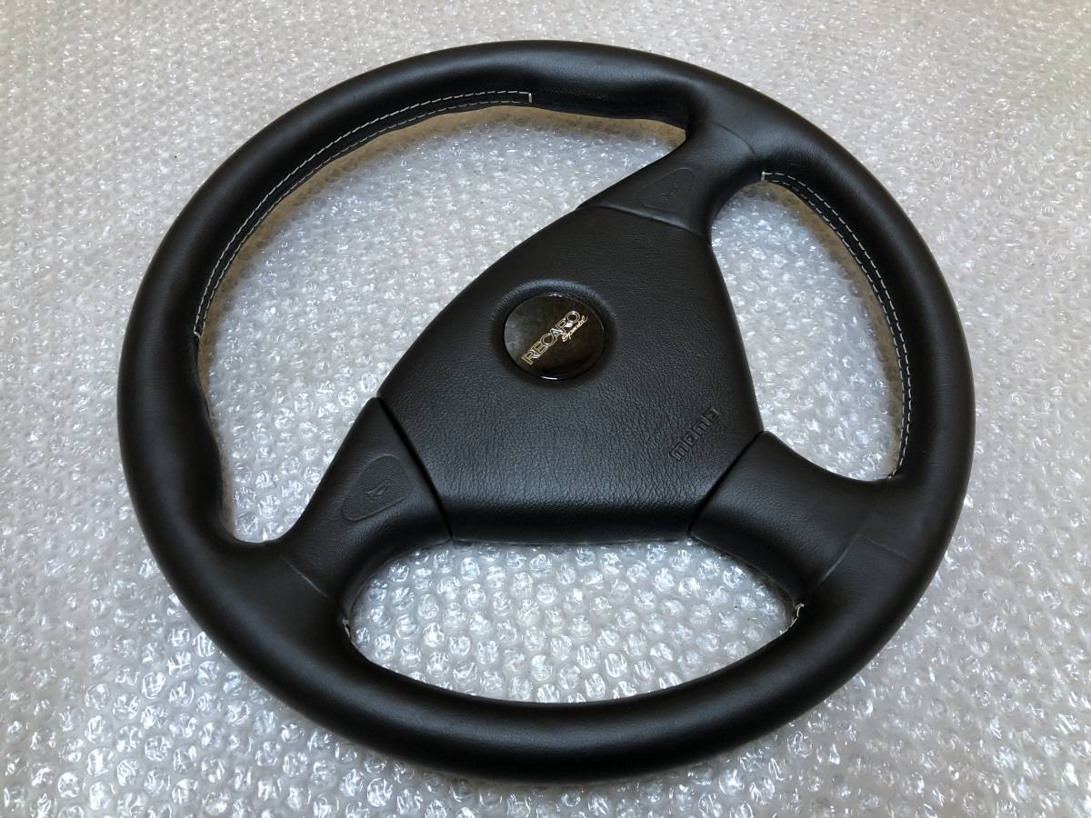 MOMO RECARO Special Leather Steering Wheel 37cm - 90's F/S