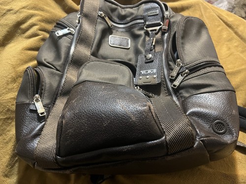 Tumi Backpack 22382CPBH Leather Canvas 22382 Alpha Bravo Kingsville Deluxe - Picture 3 of 14