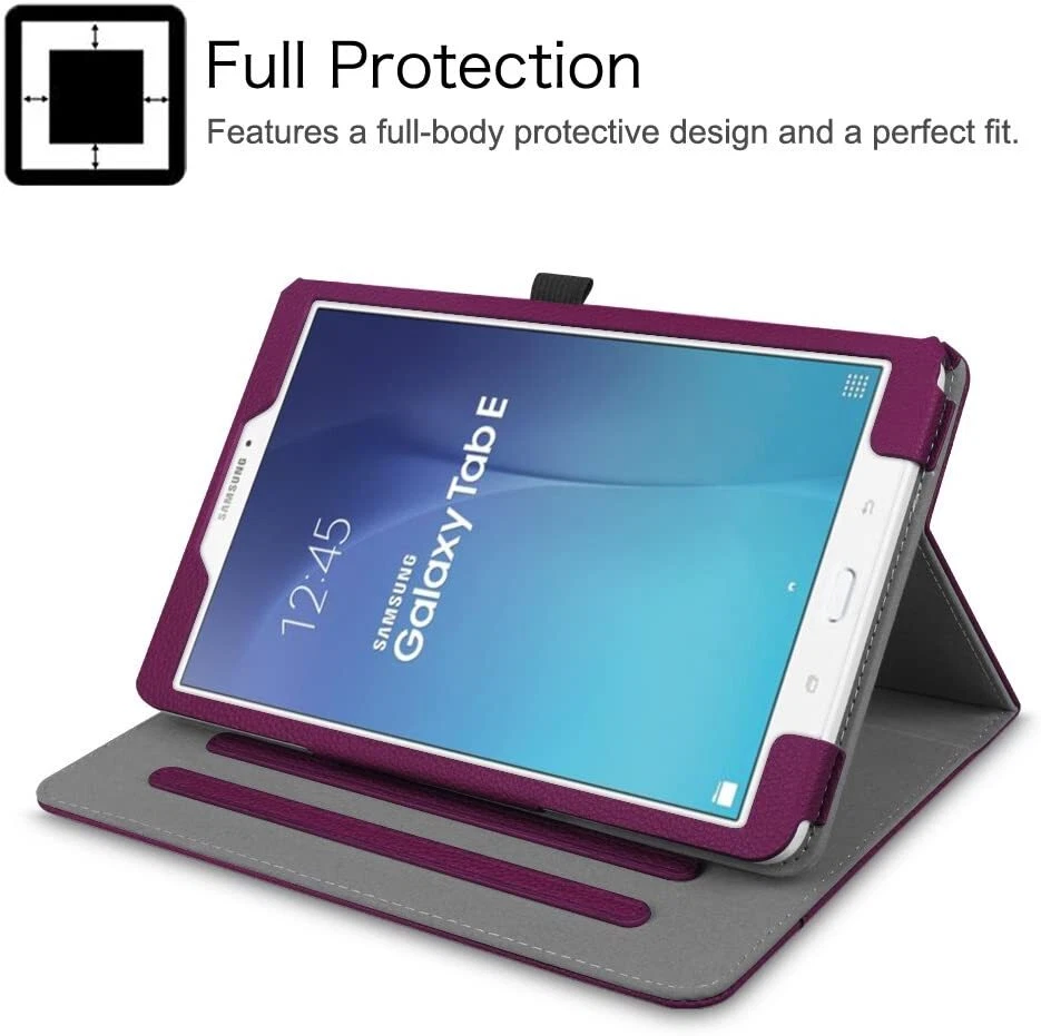 Funda para Samsung Galaxy Tab E 9.6 T560 Multi-Ángulo Vista Soporte Cubierta con Bolsillo Foto 4 de 4
