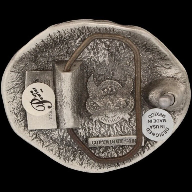 Nuevo Teddy Theodore Roosevelt Col President Rough Rider Años 80 Nuevo De Colección Hebilla de Cinturón Foto 2 de 4