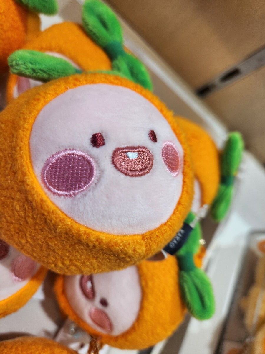 【KAKAO FRIENDS】済州 JEJU★Tangerine fluffy key ring KAKAO FRIENDS Jeju Edition face keychain little apache