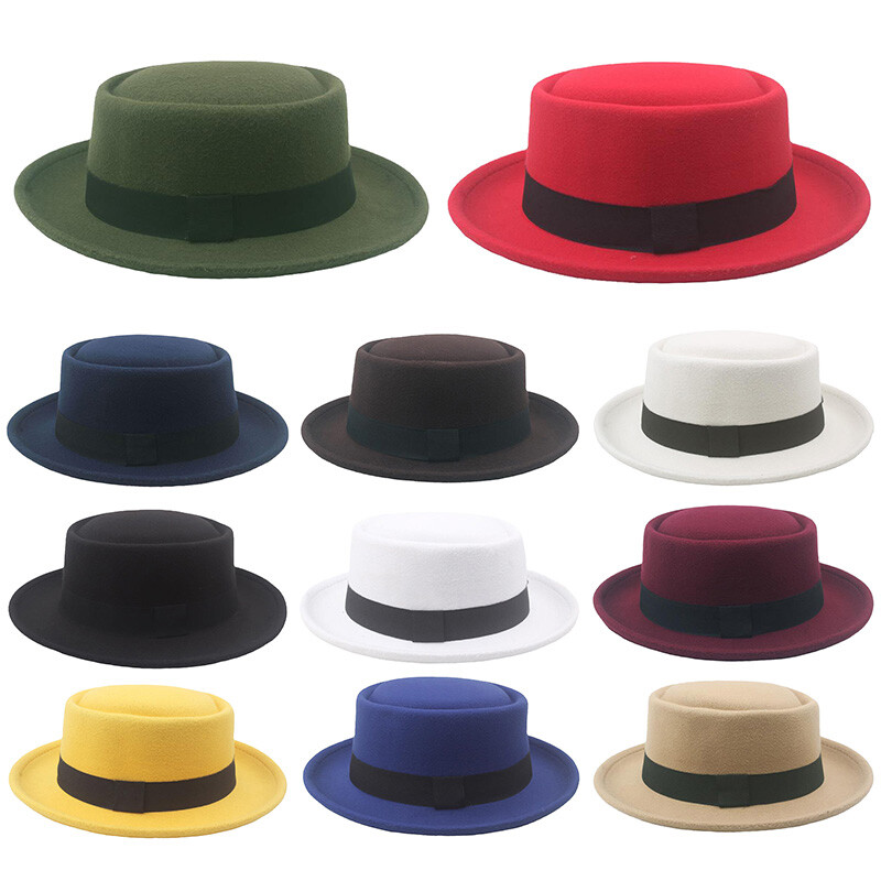 APL Cappellino jazz imitazione lana melone cappello tondo cappellini Fedoras Top Eaves Hemmi 