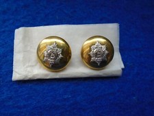 PAIR WORCESTERSHIRE & SHERWOOD FORESTERS 14MM OFFICERS SILVER GILT MESS  BUTTONS