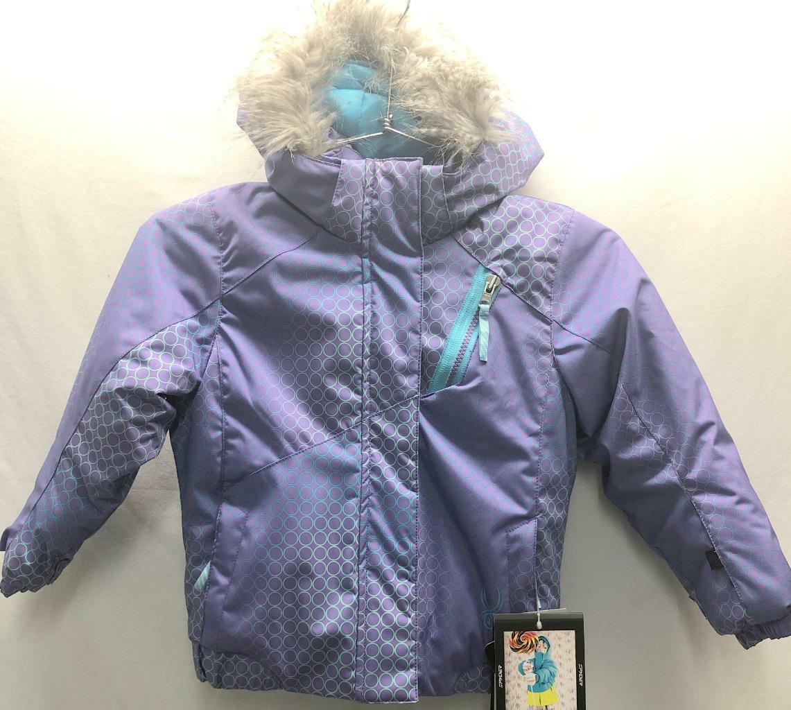 Spyder Bitsy Lola Snow Ski Winter Jacket Size Pure Honeycomb Print Splash  NEW