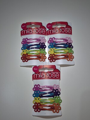 Mila Rose Mehrfarbig Haarspange Schnapper (8er Pack) (3er Set)