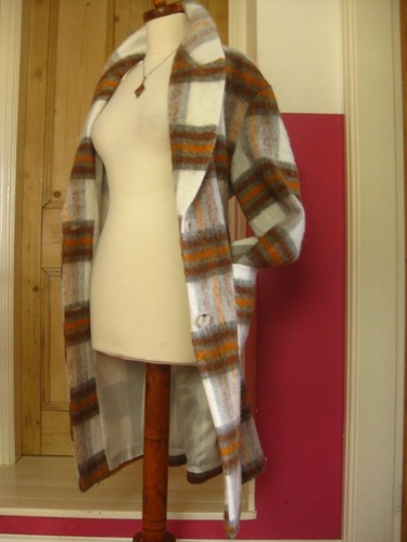 RELAXED-FIT CHECKED COAT 12 14 16 medium BLOGGER block MISS SELFRIDGE wool NEW - Picture 7 of 13