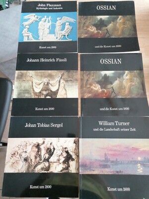 Konvolut 6x Bücher Ausstellungsreihe Kunst um 1800 PRESTEL. Ossian, füssli... 