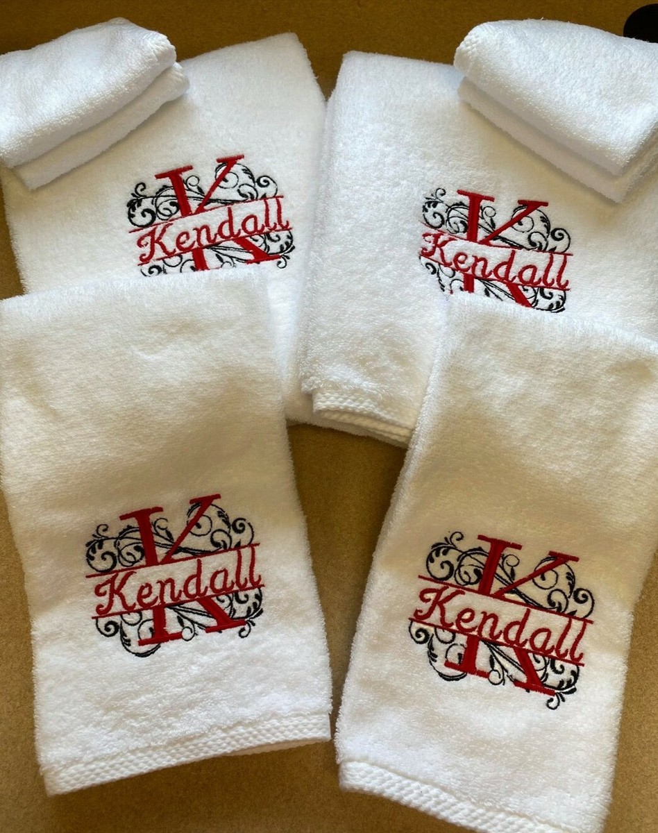 Personalized Monogrammed Hand Bath Towel, Bridesmaid, Wedding, Gift Her