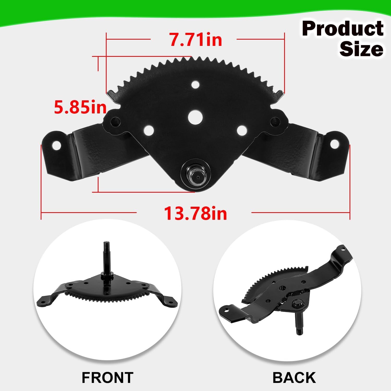Ingranaggio Sterzo Per John Deere X300, X320, X340, X500, X520 - Ricambio AM136297, M151206 | Acciaio Verniciato - Foto 2