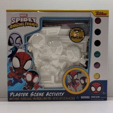 New Marvel Spidey and his Amazing Friends Kids Plaster Scene Activity Paint Set