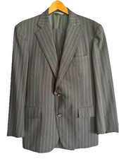 polo ralph lauren Two Piece Men  s Pinstripe Suit Pleated Pants 32  w Dark blue