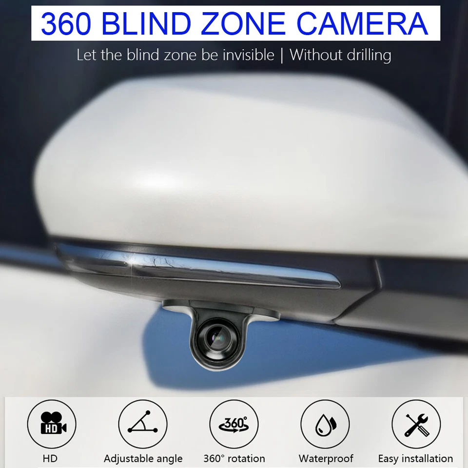 360° CCD Car Front/Side/Rear View Reverse Backup IR Night Vision Parking Camera- - Image 2 of 4