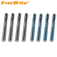 WORKPRO 4-Packs Blue/Gray LED Pen Light Set Penlight Pocket Pen Flashlight Light