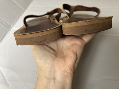 Reef Mens 13 Leather thong Flip Flops sandals | eBay display picture 2
