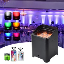 LED 6x18W RGBWA UV Uplighting Up Lights Battery Powered WIRELESS DMX Par Light