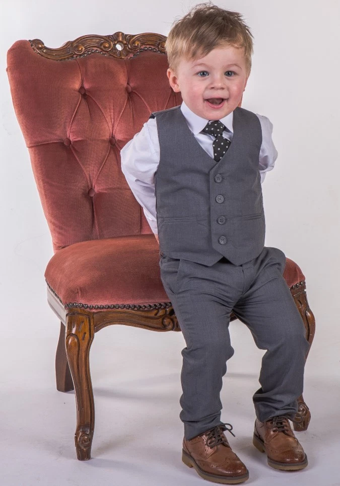 Boys Grey Waistcoat Suit Boys Grey Suit Baby Boys Suit Wedding Party Pageboy