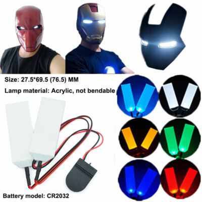 Kit LED Fai-da-te Per Occhi Maschera Cosplay - Luce Pieghevole Per Iron Man, Batman, Dimensioni 23x65mm - Foto 3