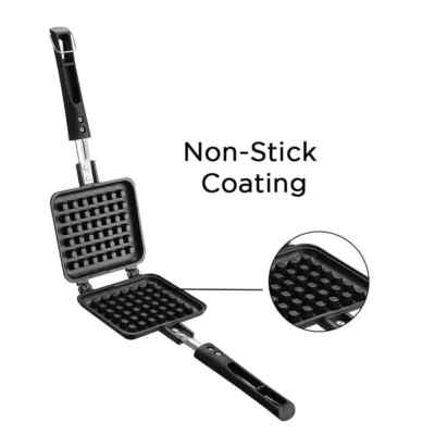 VINOD ZEST 3 Schichten Antihaft Waffel Toaster Maschine Gas Campingkocher 3 mm Stärke
