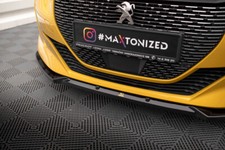 CUP Spoilerlippe SCHWARZ für Peugeot 208 GT MK2 Frontspoiler Schwert Lippe V1