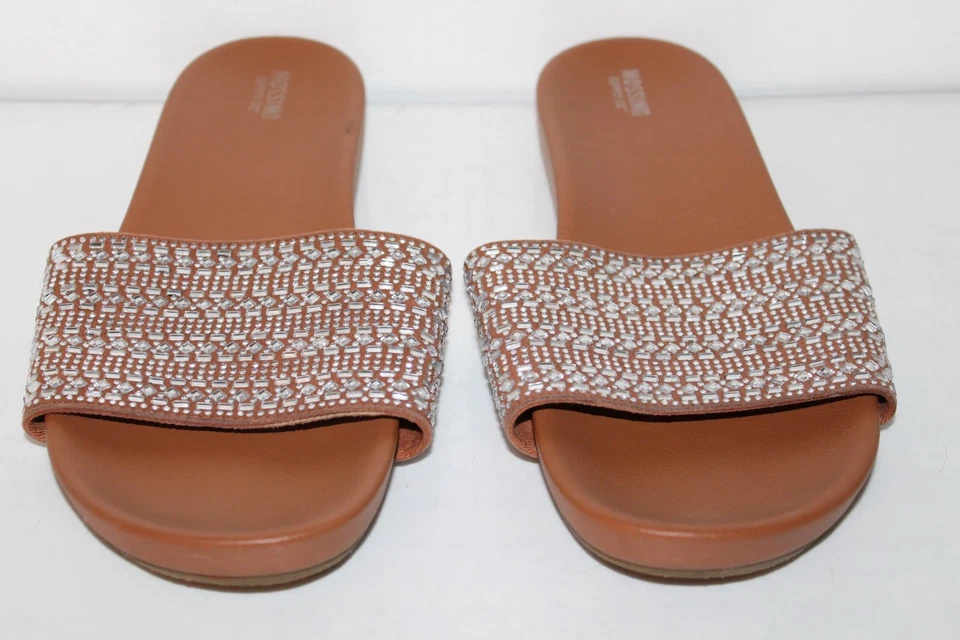 Mossimo Slide Sandal, Brown/Sparkle, Synthetic, Womens Size 11 - Image 2 of 4