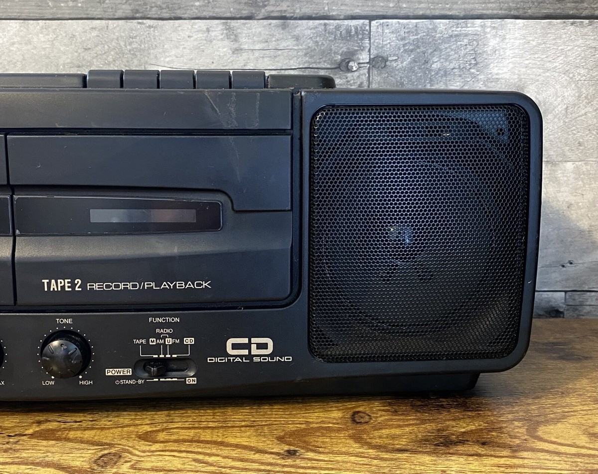 Sharp WQ CD55 CD Player Dual Cassette Player AM/FM Radio Sharp WQ CD55 CD Player Dual Cassette Player AM/FM Radio