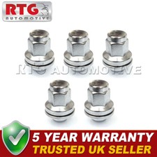 5x Wheel Nuts For Mitsubishi Outlander 2005 On (Alloy Wheels) Silver
