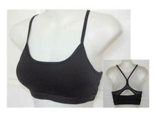 Padded Sports Gym bra crop top Yoga Dance Fitness Womens Black S M L XL XXL