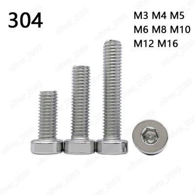 304 Stainless Steel Hexagon Socket Head Cap Screws With Low Head M3-M16