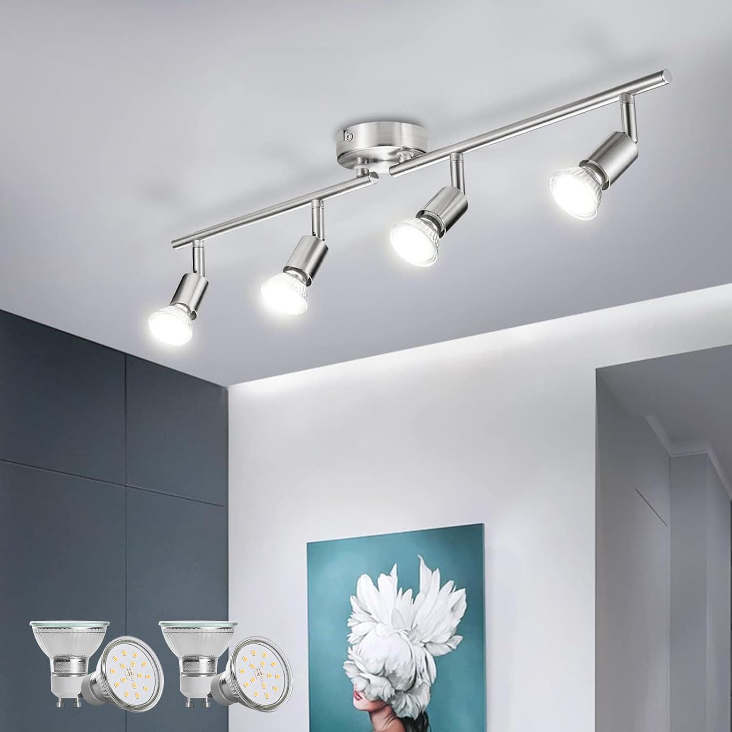 Faretti LED Da Soffitto Orientabili Lampada, Plafoniera Lampadario Applique Inte