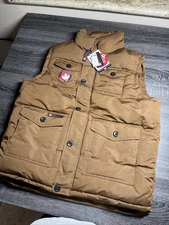 Canada Weather Gear Mens Puffer Vest Xl Fleece Insulated Waterproof $180