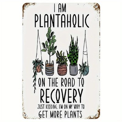 Plant Lover Sign Aluminum Sign Farmhouse Metal Decor Potted Plants Gift