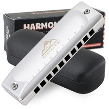 10 Holes AllMetal Professional Harmonica Diatonic Mouth Organ Key Of C