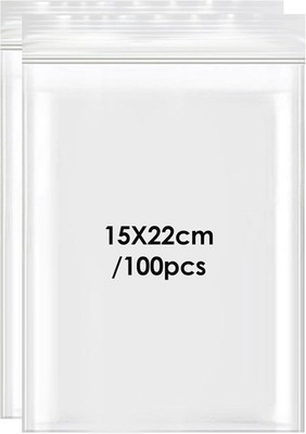 100 Stück Zip Beutel 15x22cm Kleine Plastiktüten mit Verschluss Zipper Beutel...