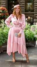 Pink Wrap Dress - RRP $389 - Size 24 - NEW with Tags - Moira Muse Label