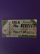 The Beatles KRLA  presents - dodger Stadium Los Angeles ticket stub 1966