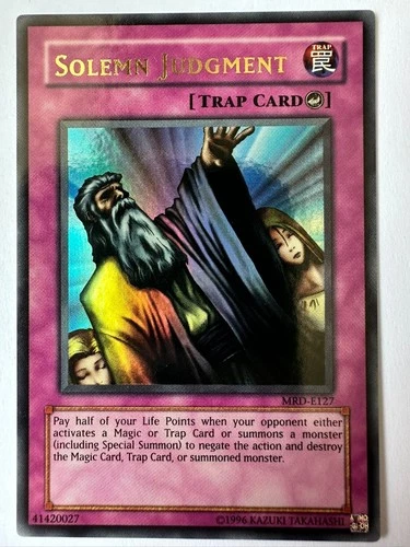 YuGiOh Solemn Judgment MRD-E127 Ultra Rare Good Condition