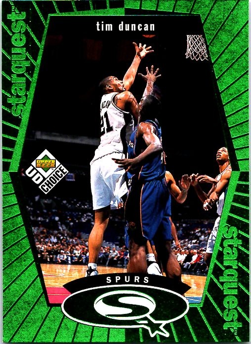 1998-99 UD Choice #SQ24 Tim Duncan StarQuest Green