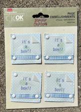 CREATIVE KEEPSAKE STICKERS BABY BOY ANNOUNCEMENT