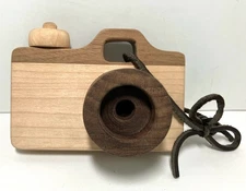 Wooden Toy Camera 4” x 3” Christmas Ornament