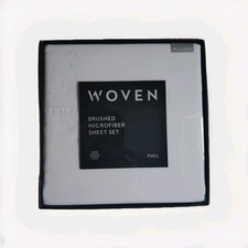 Woven Brushed Microfiber Polyester Sheet Set Full White MPN MA90FFWHMS