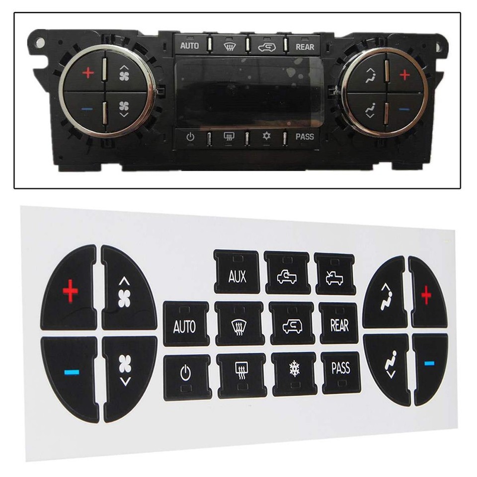3 Sheets Car Button Sticker Repair Decal Modified Stickers AC Dash ...