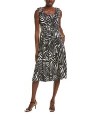 Nicole Miller Sleeveless A-Line Midi Dress Women's