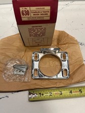 Vintage Hall Mack 630 Tumbler and Tooth Brush Holder Chrome MCM NIB Art Deco
