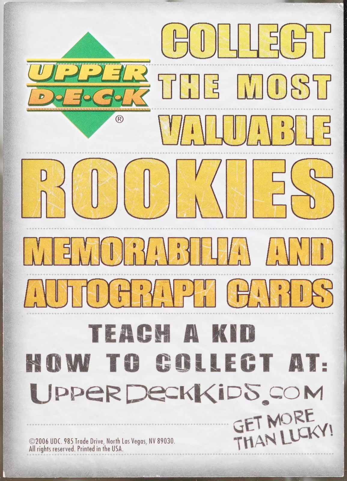 2006 Upper Deck #NNO Filler  Baseball EX