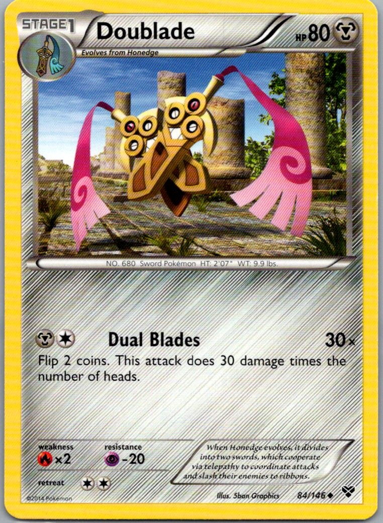Doublade 84/146 Uncommon XY Pokemon Lightly Played