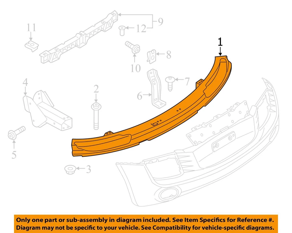 Barra de impacto de refuerzo de parachoques trasero Audi R8 Spyder 2014-2015 OEM Foto 3 de 4